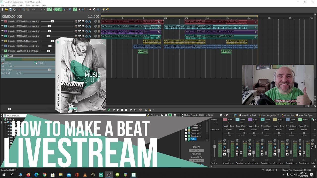 MAGIX Acid Studio 11: The Basics of How To Make A Beat | Live Stream Tutorial — video thumbnail