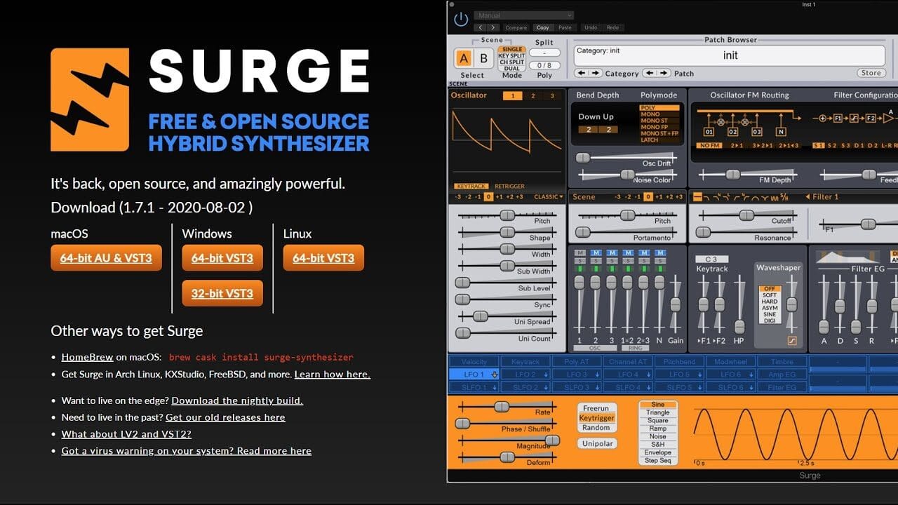 Surge VST Demo: Best Free VST Plugin 2020? | Live Stream Review — video thumbnail