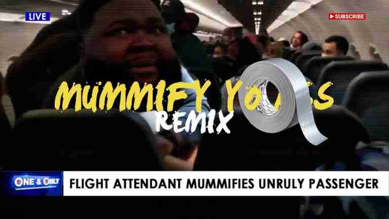 Read more about the article Alfredo Rivera – Flight Attendant Remix | “We About To Mummify You!” Duct Tape Passenger Remix