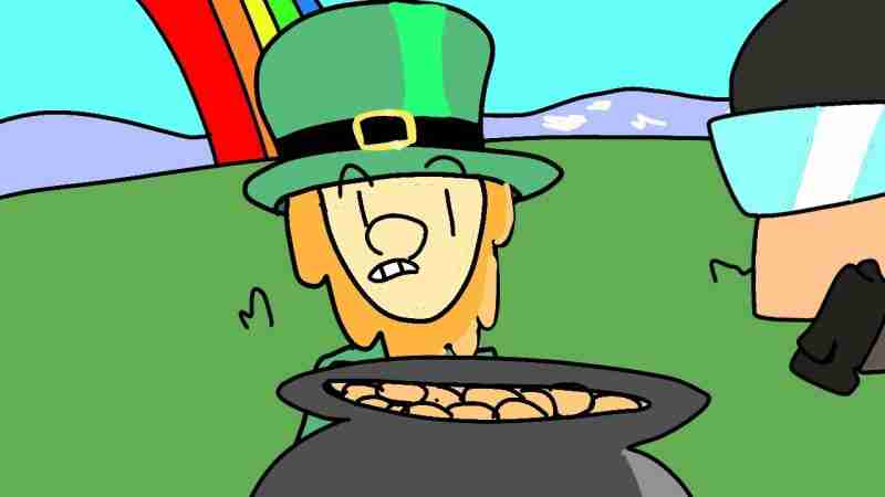 The leprechaun got caught stealing a pot of gold! 🍀