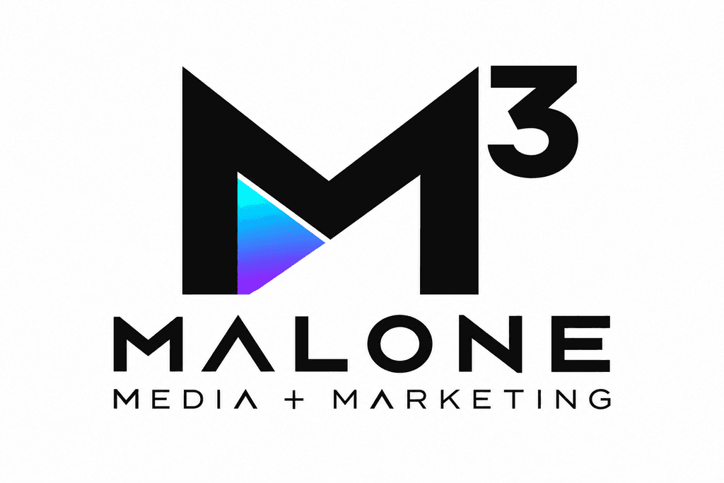 Malone Media + Marketing M3 logo